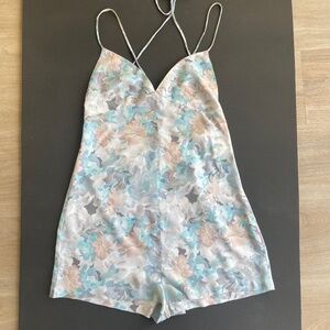 Pastel Floral Jumpsuit Romper size S‎